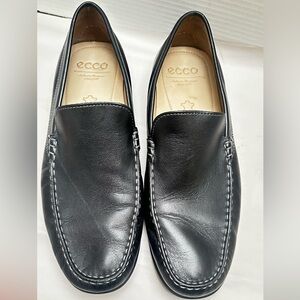 Ecco Black Leather Men's Moccasins Loafers Size 11